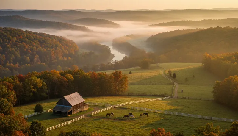 Arkansas horse country. Backdrop for the Equestrian Hubs Arkansas stable directory