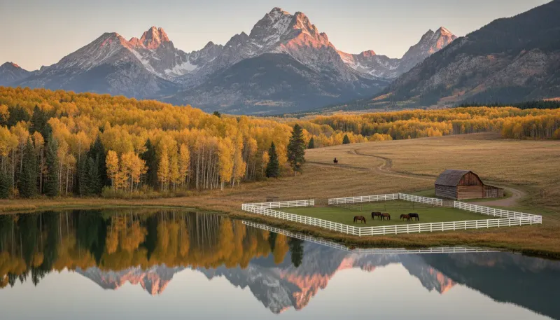 Colorado horse country. Backdrop for the Equestrian Hubs Colorado stable directory