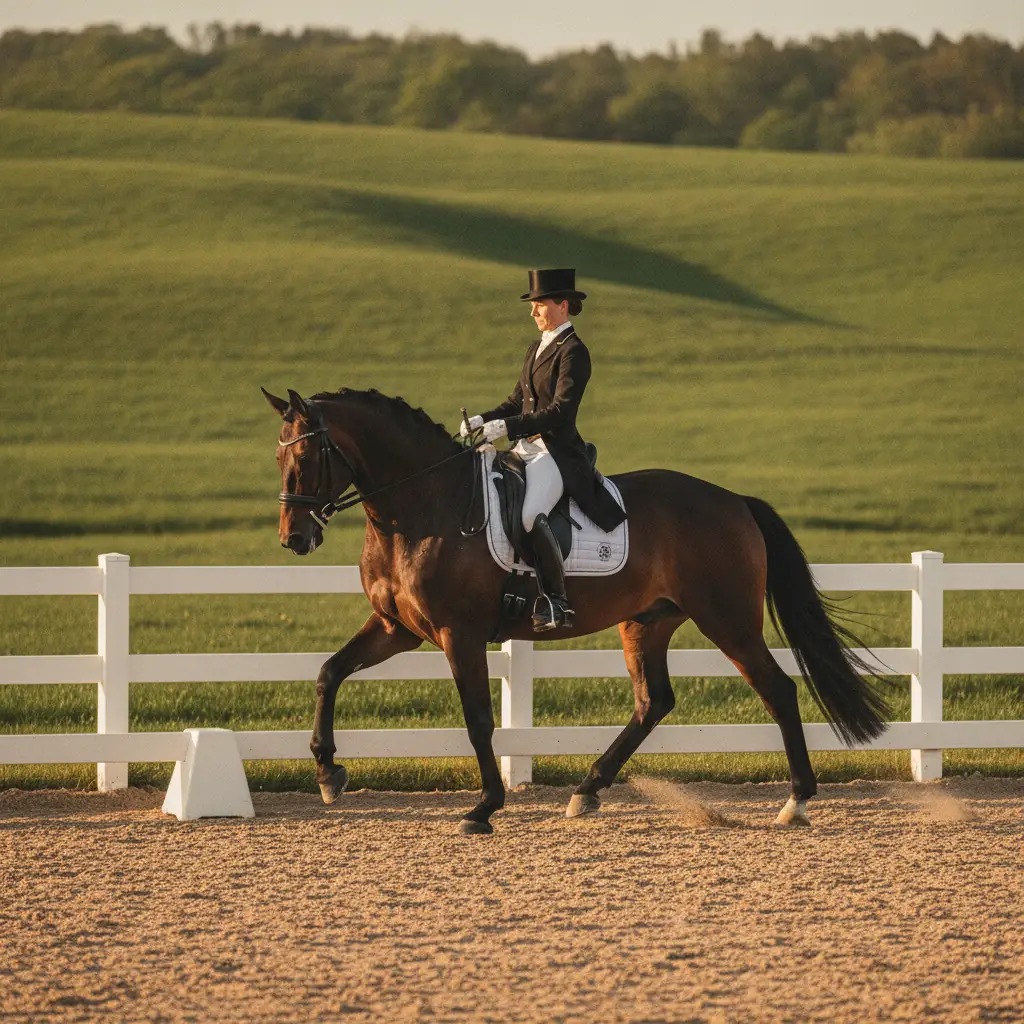 Dressage: Classical and competitive dressage: flatwork, training-scale progression, and schooling toward recognized levels.