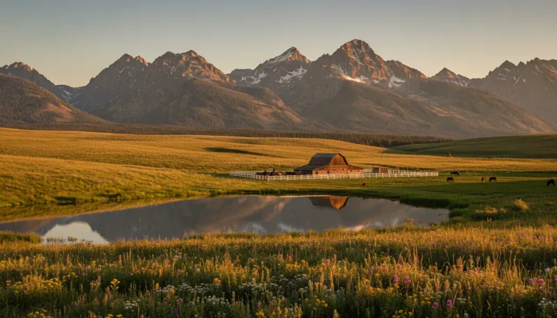 Idaho horse country. Backdrop for the Equestrian Hubs Idaho stable directory