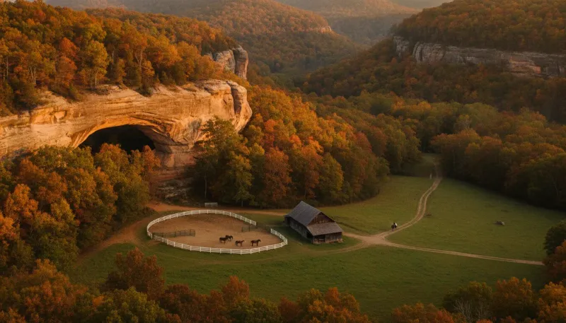 Kentucky horse country. Backdrop for the Equestrian Hubs Kentucky stable directory
