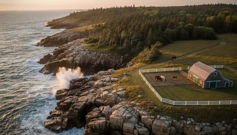 Maine horse country. Backdrop for the Equestrian Hubs Maine stable directory