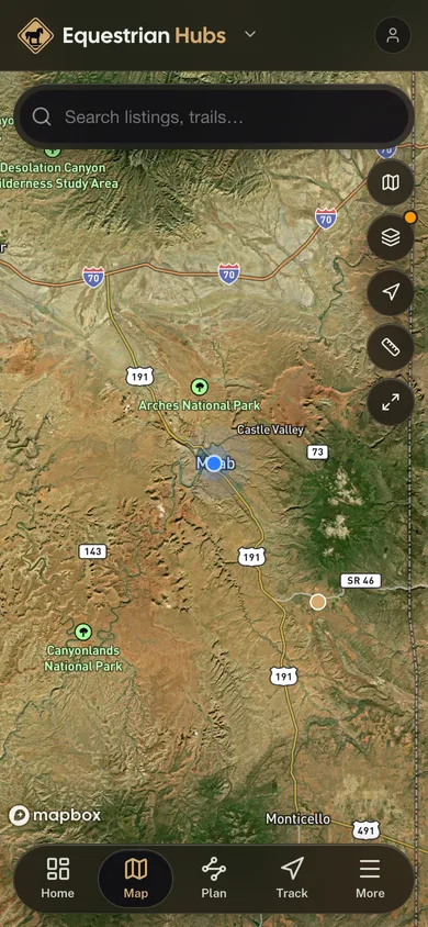 The Equestrian Hubs app directory map