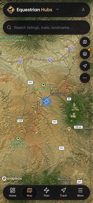 The Equestrian Hubs app directory map