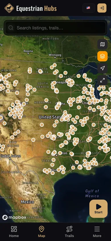 The Equestrian Hubs app directory map