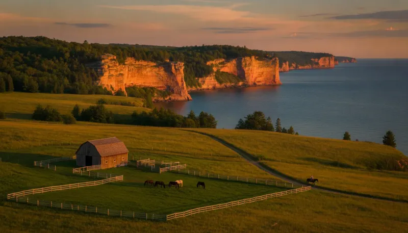Michigan horse country. Backdrop for the Equestrian Hubs Michigan stable directory