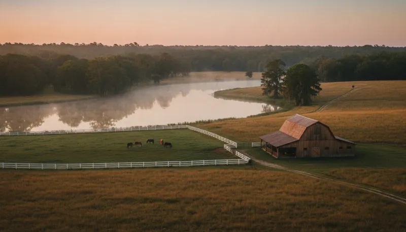 Mississippi horse country. Backdrop for the Equestrian Hubs Mississippi stable directory