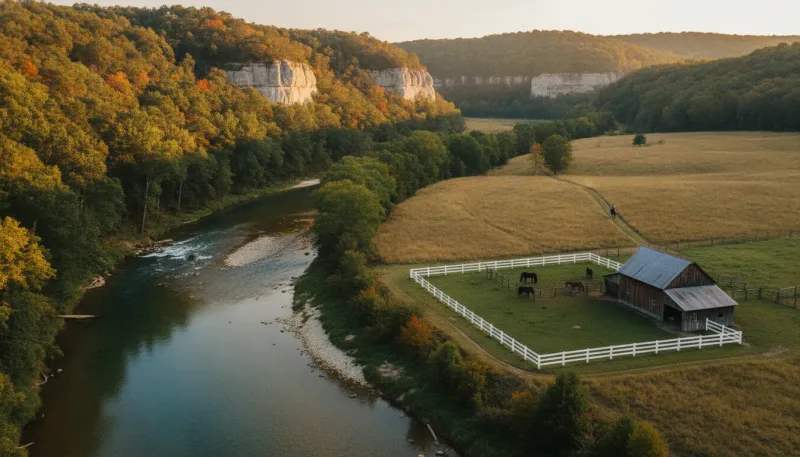 Missouri horse country. Backdrop for the Equestrian Hubs Missouri stable directory