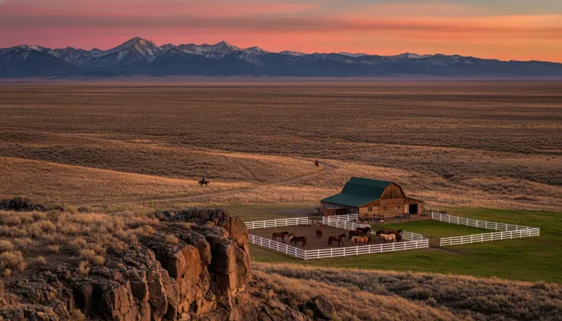 Nevada horse country. Backdrop for the Equestrian Hubs Nevada stable directory