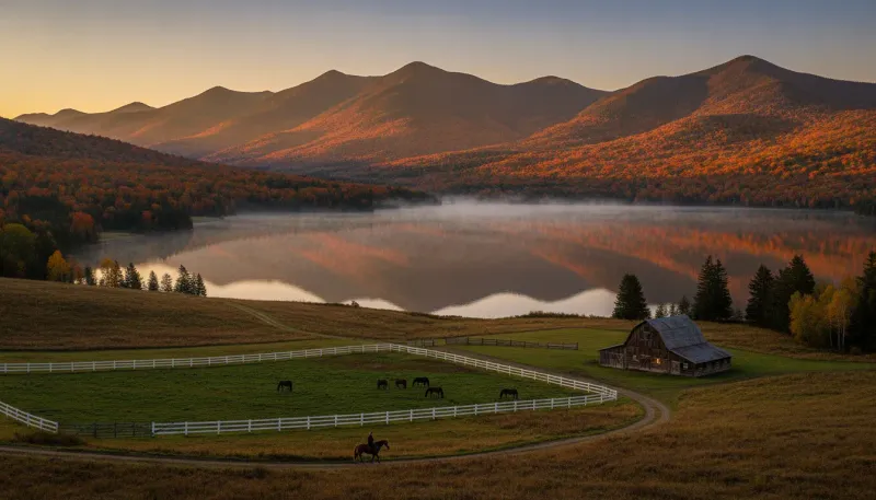 New York horse country. Backdrop for the Equestrian Hubs New York stable directory