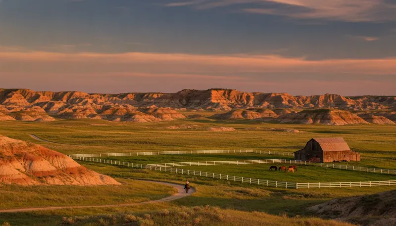 North Dakota horse country. Backdrop for the Equestrian Hubs North Dakota stable directory