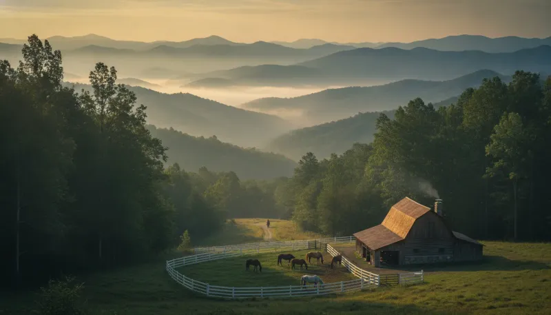 Tennessee horse country. Backdrop for the Equestrian Hubs Tennessee stable directory