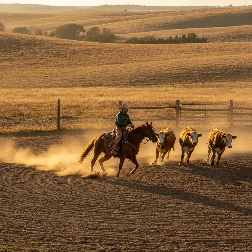 Western / Reining: Western disciplines: reining, ranch riding, barrel work, roping, and cattle-work fundamentals.