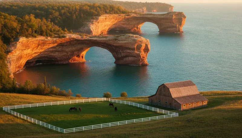 Wisconsin horse country. Backdrop for the Equestrian Hubs Wisconsin stable directory