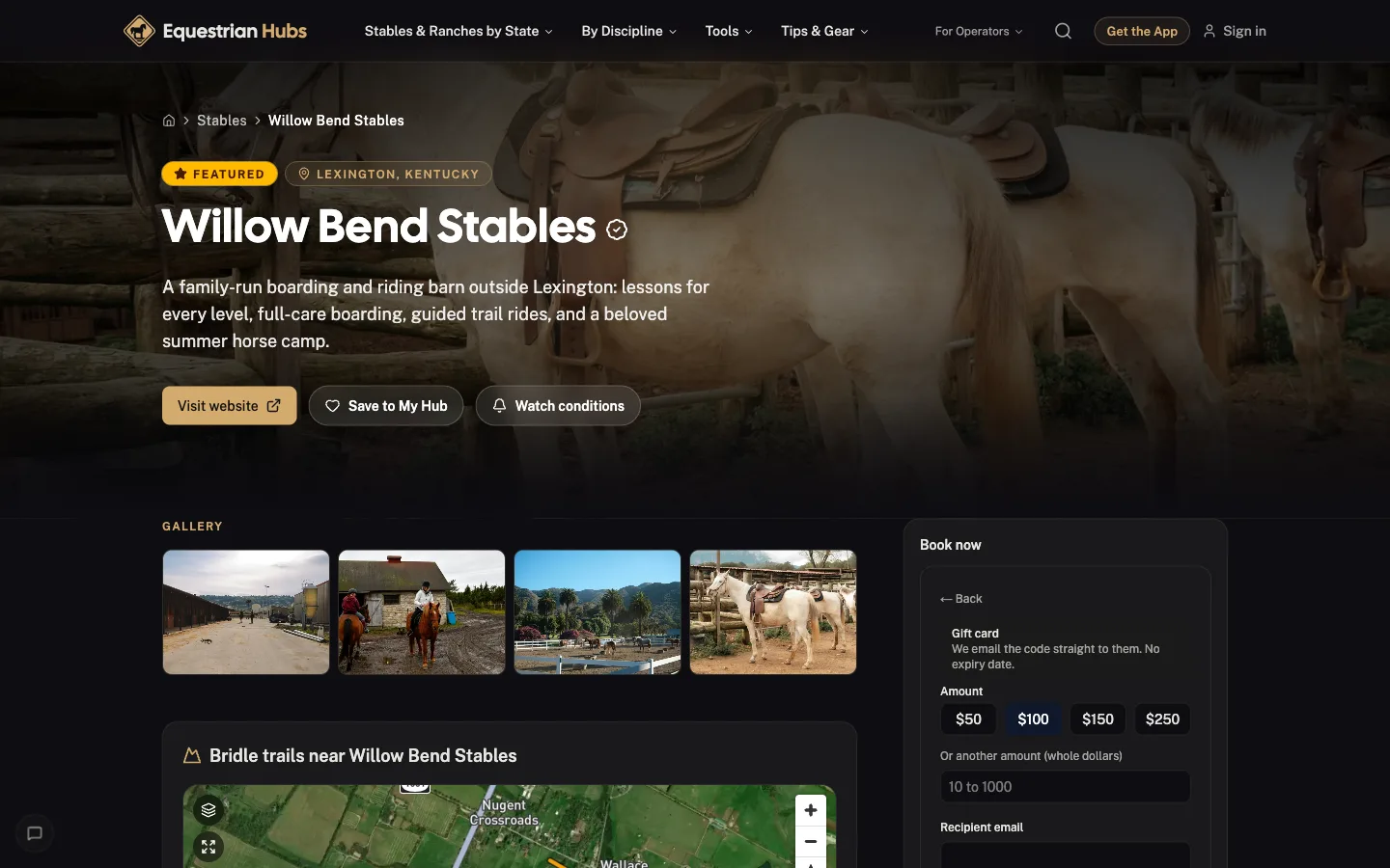 Promotions as a customer sees it on Equestrian Hubs